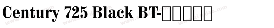 Century 725 Black BT字体转换